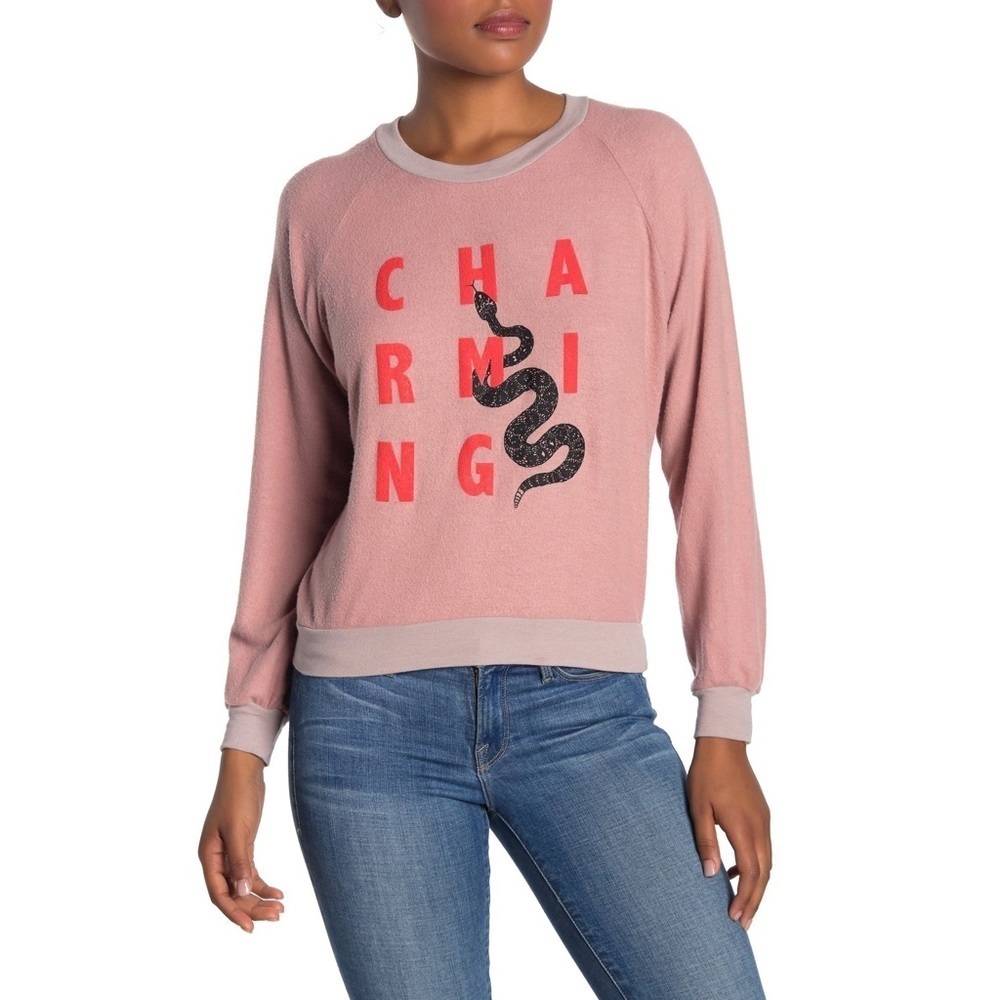 [Wildfox] Charming Snake Print Pullover
